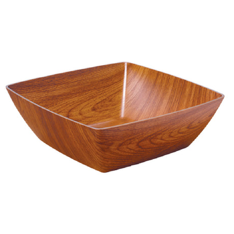 GET Enterprises B-SQ-9-M Arbor™ Faux Wood Bowl 3 Qt. (4 Qt. Rim Full) 9-1/4" X 9-1/4" X 4"H