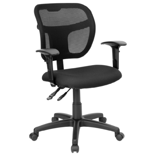 Flash Furniture WL-A7671SYG-BK-A-GG Pellen Swivel Task Chair 35-1/2" To 41-1/4" Adjustable Height