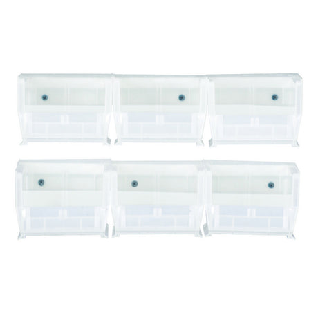 Quantum HNS210CL Hang-n-Stack Bin Complete Package Includes: (6) 5-3/8"L X 4-1/8"W X 3"H (QUS210) Clear Bin And (2) Bin Rails