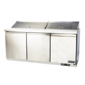 Stanton Trading STC-SST-72 - Sandwich/Salad Top Refrigerator, Three-section, Self-contained Refrigeration