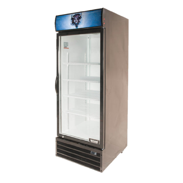 Bison BGM-21 Reach-In Glass Door Refrigerator One-section 21 Cu. Ft.