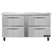 Continental Refrigerator SW60N-D Work Top Refrigerator 60"W 17.0 Cu Ft Capacity