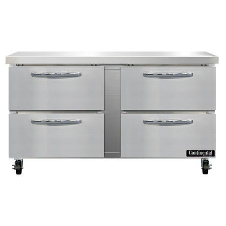 Continental Refrigerator SW60N-D Work Top Refrigerator 60"W 17.0 Cu Ft Capacity