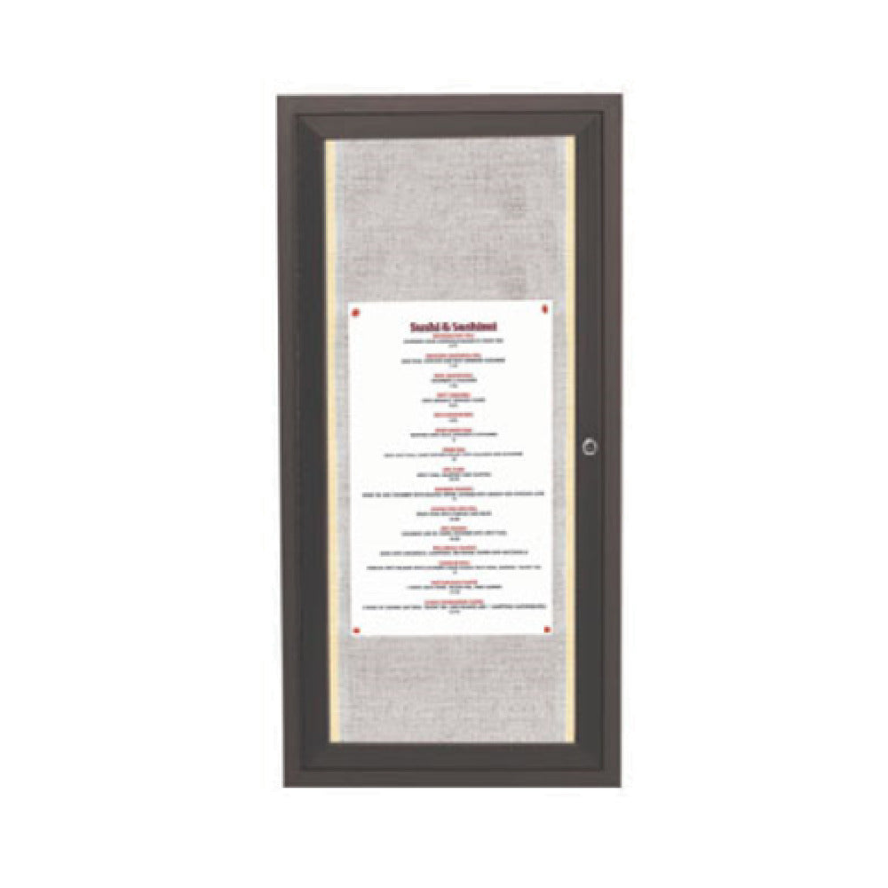 Aarco LODCC2412RBA Bulletin Board 12"W X 24"H Enclosed