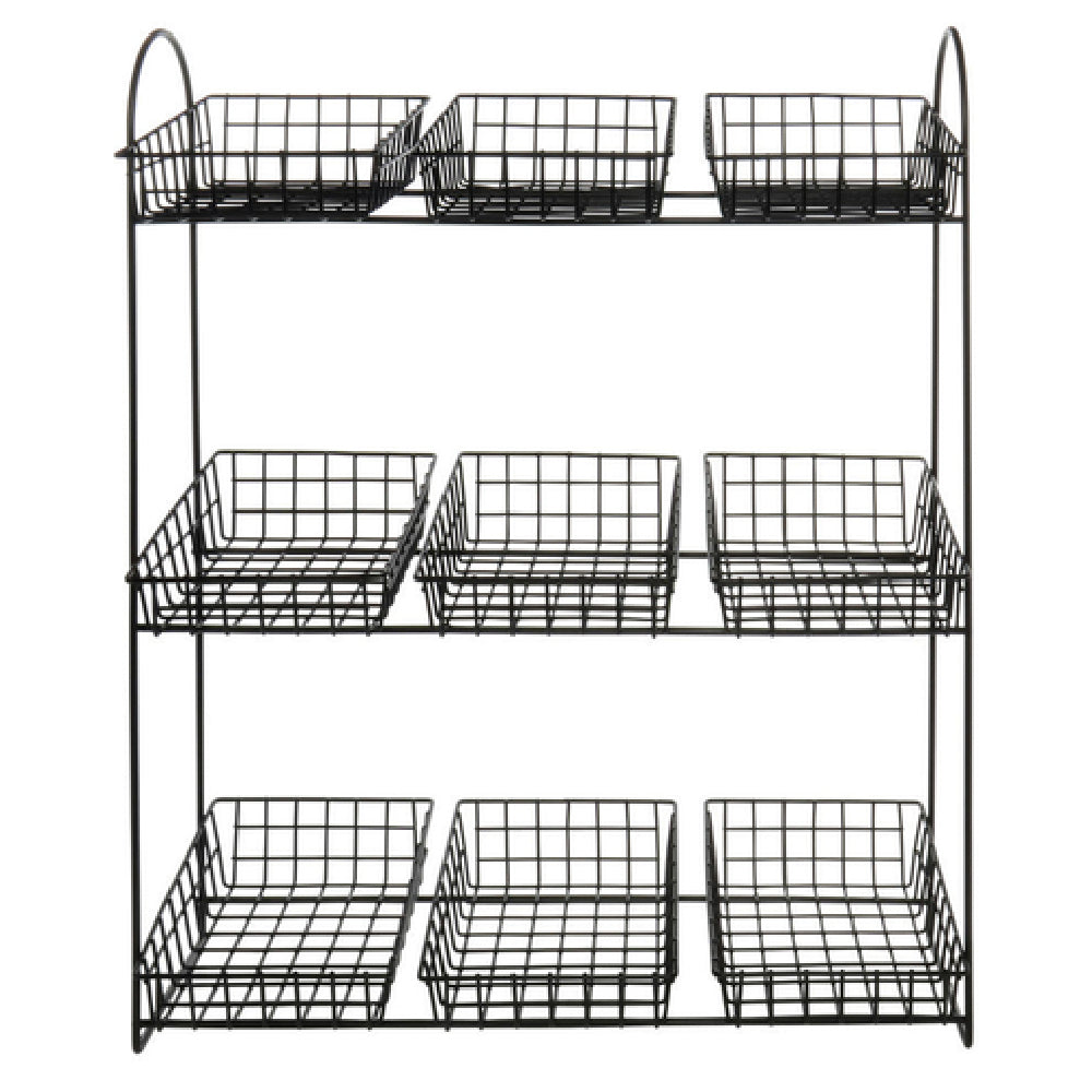 Hubert 89634 - Basket Display Stand, 3-tier, 19-1/4" X 7-3/4" X 24"H