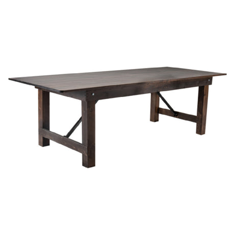 Flash Furniture XA-F-96X40-MG-GG Hercules Series Folding Rustic Farm Table 96"W X 40"D X 29-1/2"H