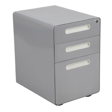 Flash Furniture HZ-AP535-01-GRY-GG Mobile Drawer Cabinet 16"W X 21"D X 24"H 3-tier Drawer