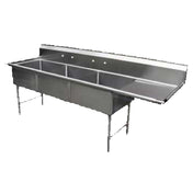 GSW USA SH24243R Sink Three Compartment 99-3/8"W X 30"D X 45"H