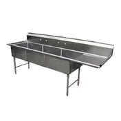 GSW USA SE18183R Sink Three Compartment 75-3/8"W X 24"D X 45"H