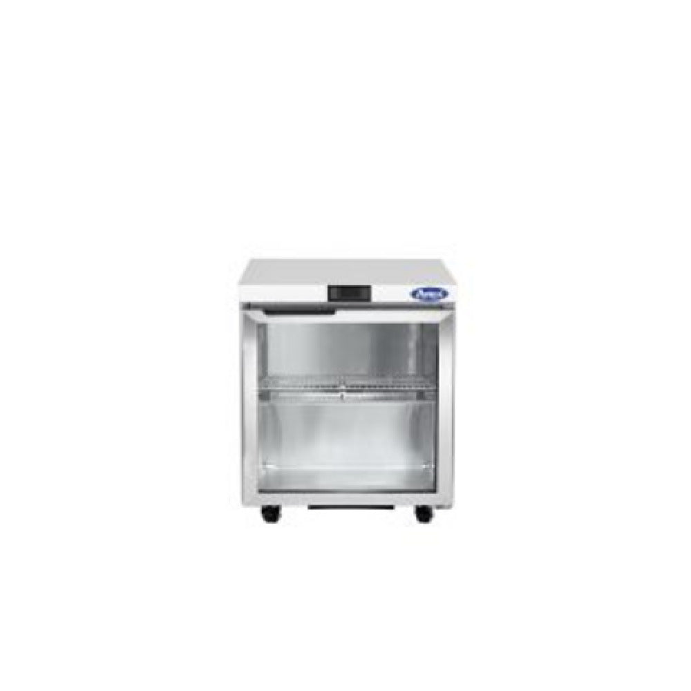 Atosa USA, Inc. AUR27GD - Undercounter Refrigerator, 27 1/2"W X 30"D X 32 1/2"H, 1 Glass Self-closing Door With Stay-open Feature