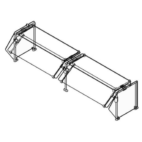 Eagle DCS6-SS-ST1 Spec-SHIELD™ Sneeze Guard Single Tier Single-sided