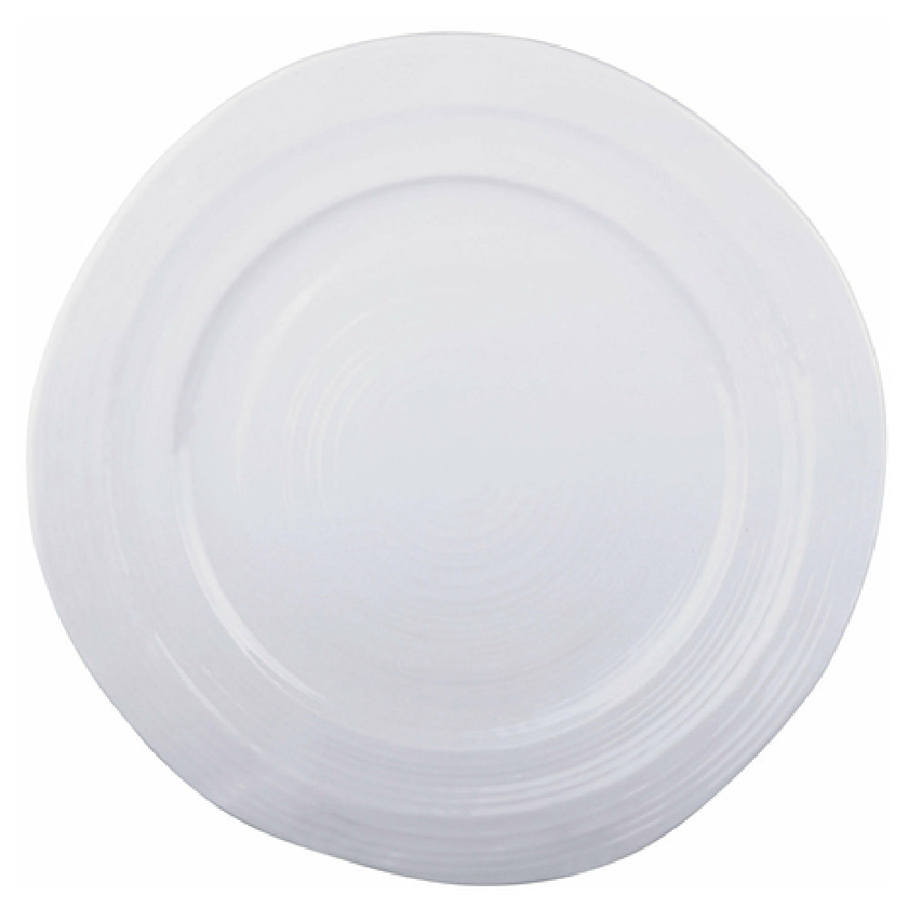 GET Enterprises D1134-W Elite Global Solutions Plate 11-3/4" Dia. X 1"H Irregular Round