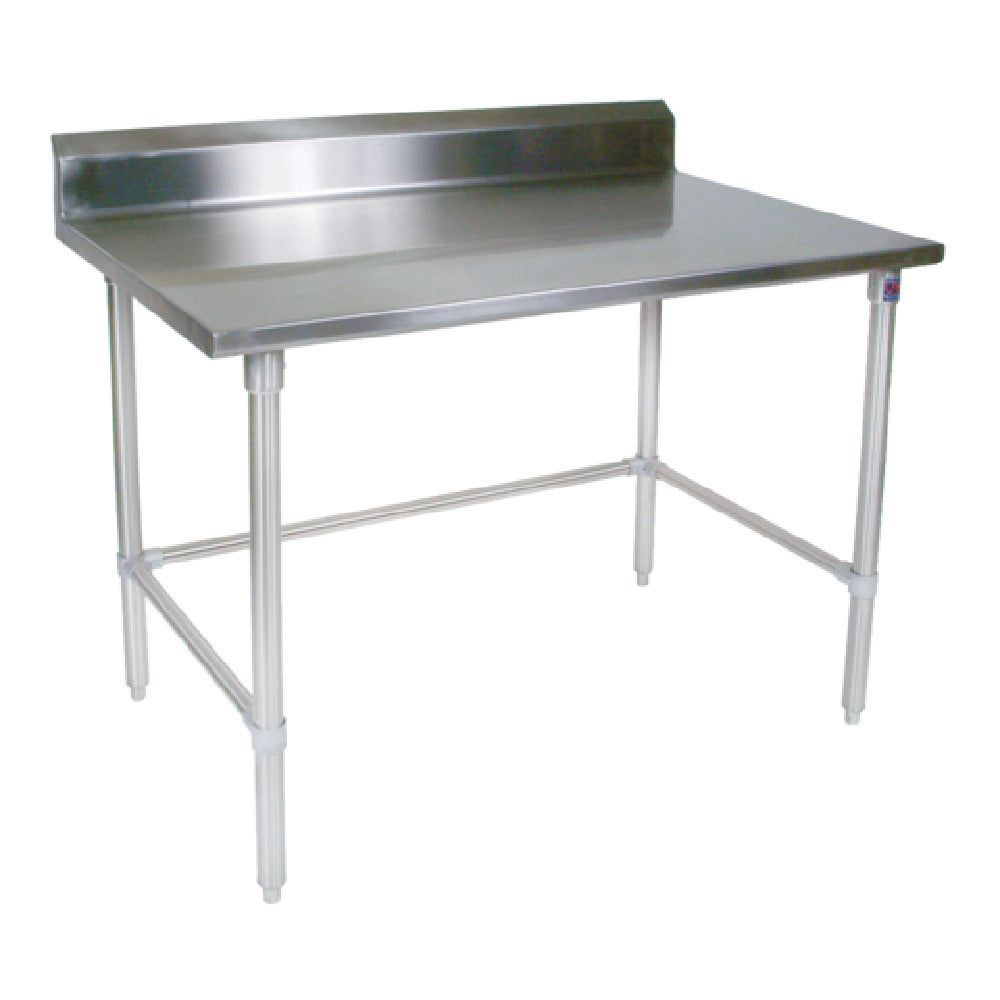 John Boos ST6R5-2496SBW Work Table 96"W X 24"D 16/300 Stainless Steel Top With 5" Backsplash