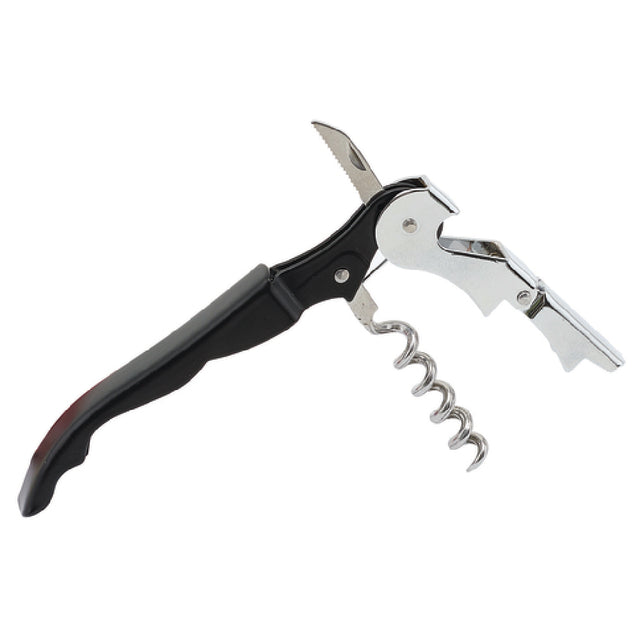 Winco CO-720 Waiter's Corkscrew Double Hinged Includes Foil Cutter And Bottle Cap Opener