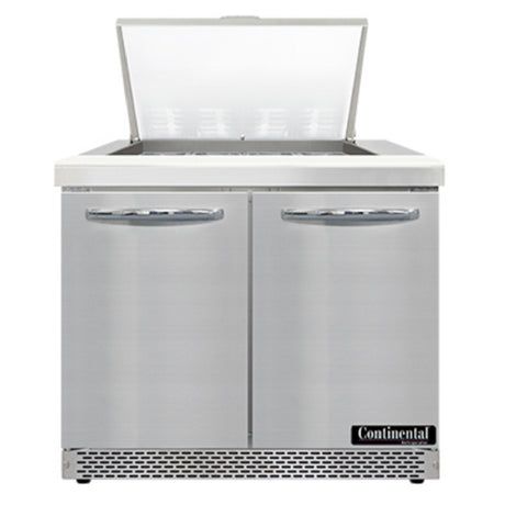 Continental Refrigerator SW36N12M-FB Mighty Top Sandwich Unit Front Breather 36" W