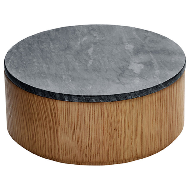 Bauscher Hepp P963100 - Gourmet Oak Bowl With Marble Lid, 6.3" Dia., Round Oak And Marble