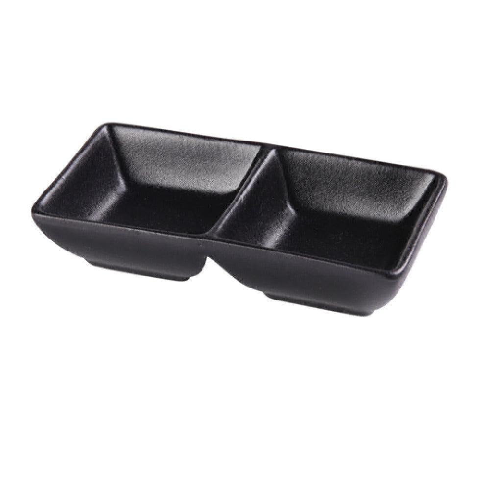 Yanco NB-4032 Noble Double Sauce Dish 3 Oz.(1-1/2 Oz Each) 5-5/8"L X 3"W X 1-1/4"H