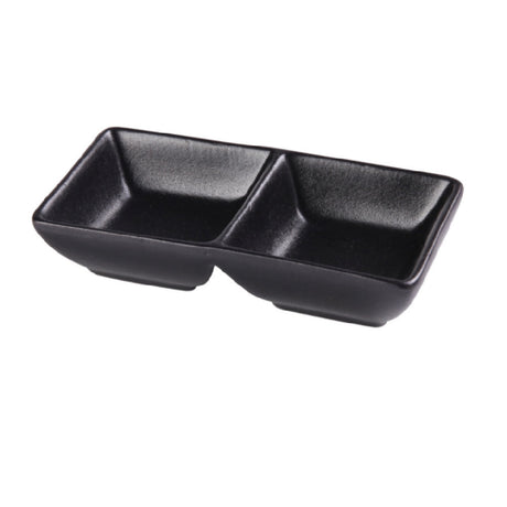 Yanco NB-4032 Noble Double Sauce Dish 3 Oz.(1-1/2 Oz Each) 5-5/8"L X 3"W X 1-1/4"H