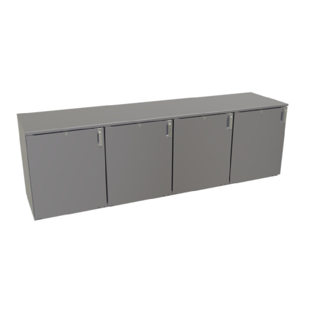 Glastender LPDS96 Low Profile Back Bar Dry Storage Cabinet Four-section 96"W