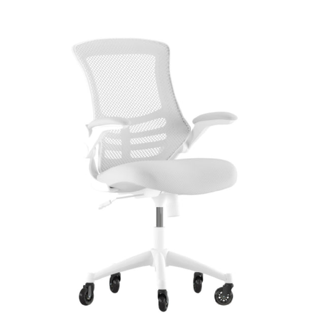 Flash Furniture BL-X-5M-WH-GY-RLB-GG Kelista Swivel Task Chair 37-1/2" To 41-1/4" Adjustable Height