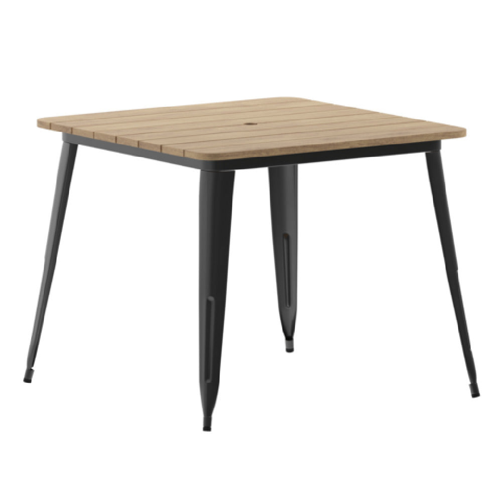 Flash Furniture JJ-T14619-90-BRBK-GG Declan Dining Table 36"W X 36"D X 30"H Square Table