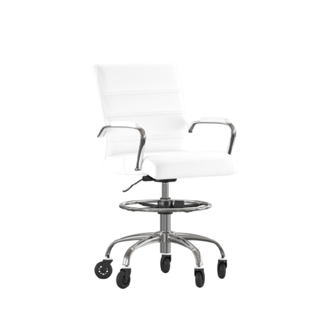 Flash Furniture GO-2286B-WH-RLB-GG Lexi Drafting Chair 22" To 30" Adjustable Seat Height