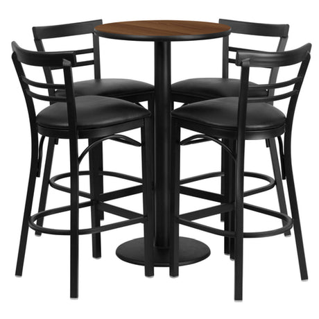 Flash Furniture RSRB1036-GG Table And Bar Stool Set Includes (1) 24" Dia. X 42"H Table