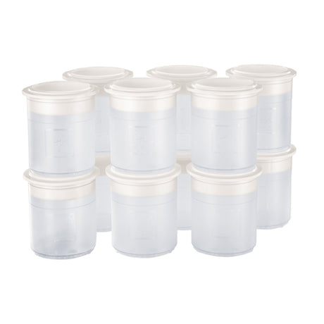 Pacojet USA 32565 Synthetic Pacotizing Beakers With White Lids (set Of 12) Requires Starter Kit Protective Outer Beaker Before Synthetic Pacotizing Beakers Can Be Used With Machine.