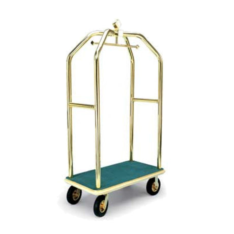 Forbes Industries 2410 Specialty Luggage Cart Polished Brass 2" Dia. Tubular Superstructure