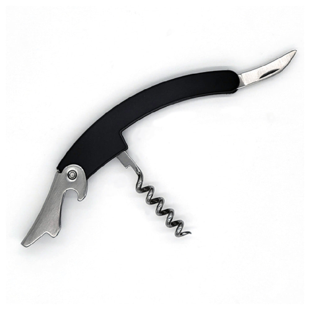 Spill-Stop 131-03 Waiter's Cork Screw 4-3/8"L Curved Nickel-plated Multi-functional Corkscrew