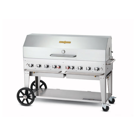 Crown Verity CV-MCB-60-SI50/100-1RDP Mobile Outdoor Charbroiler LP Gas 58" X 21" Grill Area