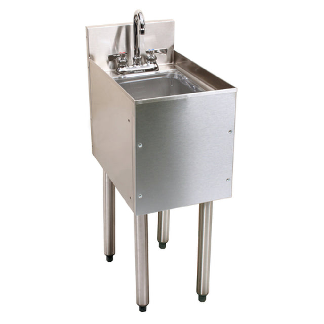 Glastender C-SWA-12 CHOICE Underbar Wet Waste Sink Unit 12"W O.A. 9-1/4" X 11-1/2" X 6" Deep Bowl