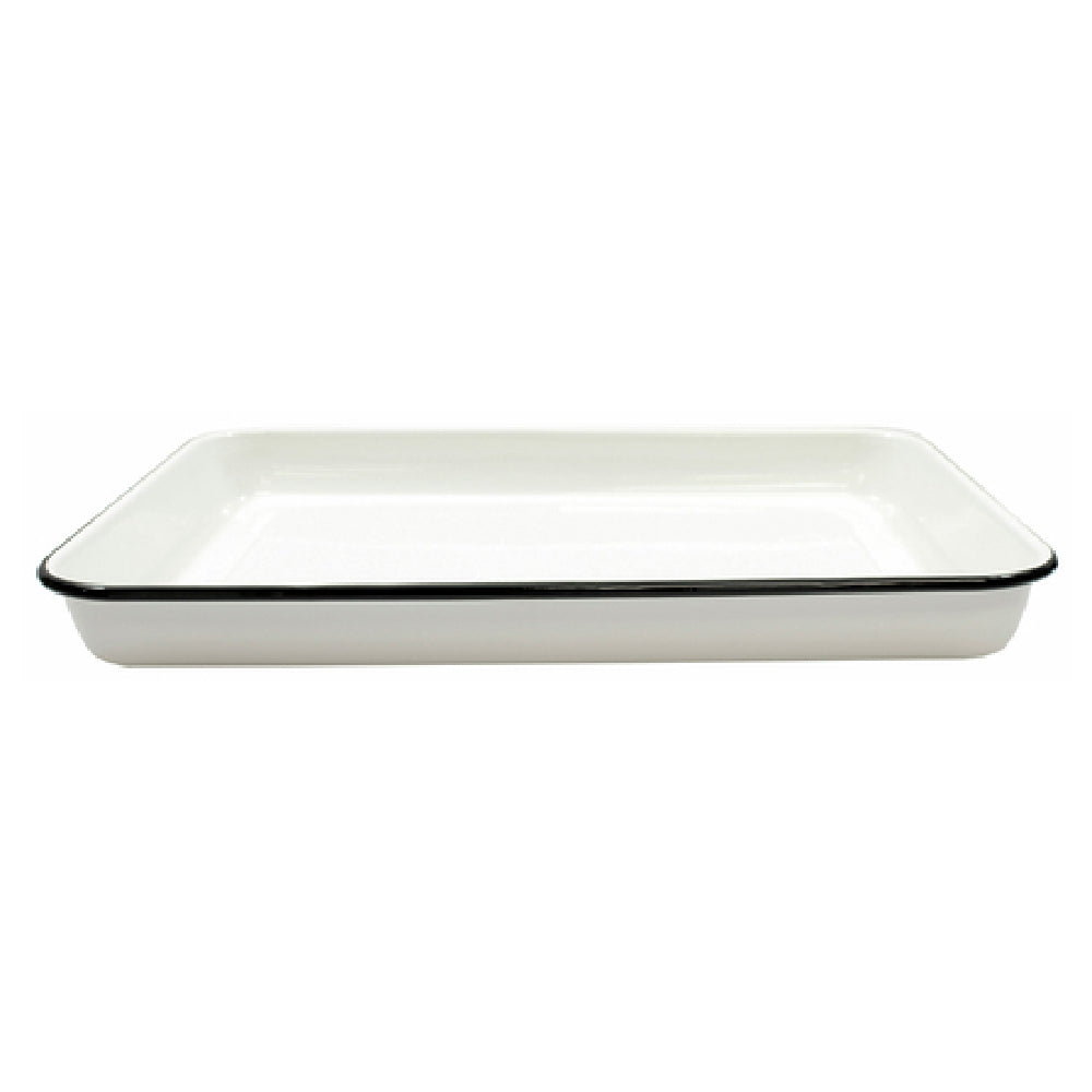 Tablecraft 80012 Enamelware Collection™ Serving Tray 16" X 11-1/2" X 1-1/2"