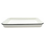 Tablecraft 80012 Enamelware Collection™ Serving Tray 16" X 11-1/2" X 1-1/2"