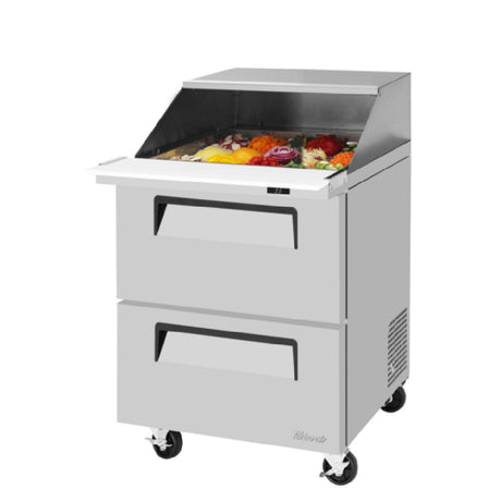 Turbo Air TST-28SD-12-D2-N-SL - Super Deluxe Mega Top Unit, Two-section, 27-1/2"W X 37"D X 44-1/8"H