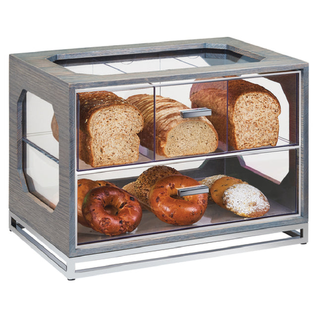 Cal Mil 3820-83 Ashwood Bread Display Case 20"W X 13-1/2"D X 15"H 2-tier