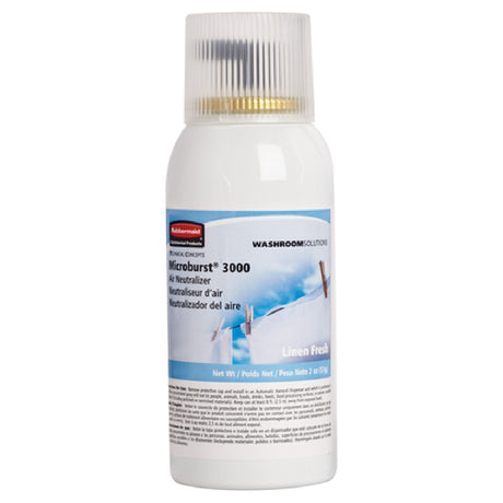 Rubbermaid FG4012551 - TC Microburst® 3000 Aerosol Air Neutralizer Refill, Linen Fresh (V.OC Compliant In All U.S. States, Canada & Mexico) (sold In Case Quantities Only)