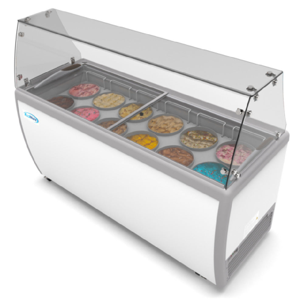 Koolmore KM-ICD-71SD-FG Ice Cream Dipping Display Cabinet 70"W 20 Cu. Ft. Capacity