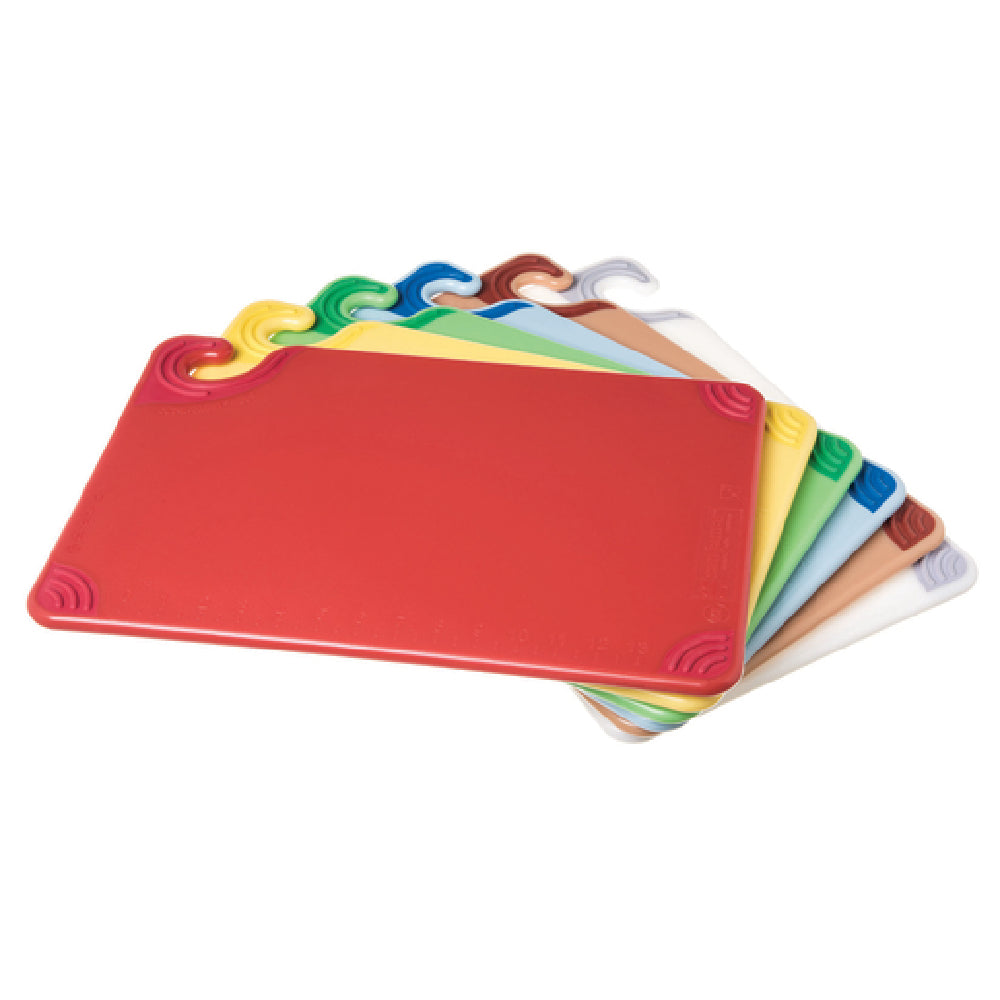 San Jamar CBG1218KC Saf-T-Grip® Cutting Board Combo Kit Includes (6) 12" X 18" X 1/2" Boards