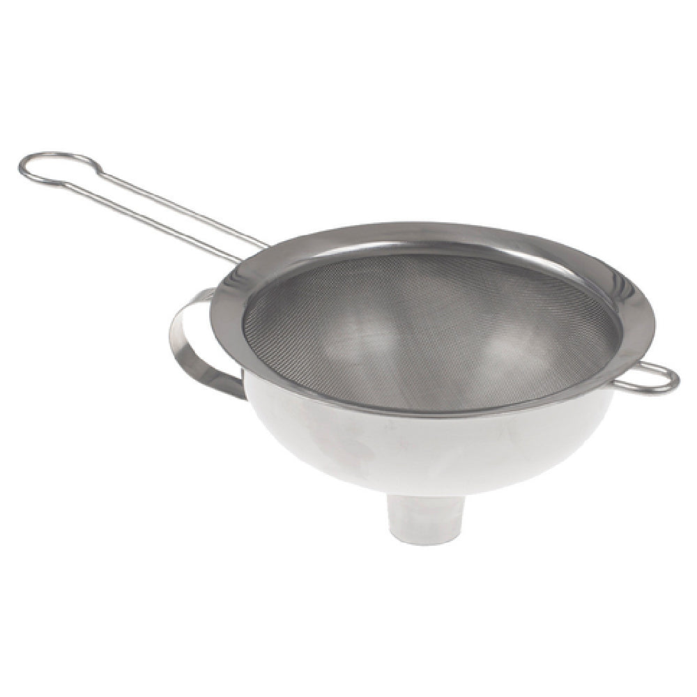 JB Prince B121 ISi Funnel & Sieve 6" Dia. Sieve 25 Oz. 18/10 Stainless Steel Funnel