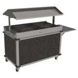 Cadco CBC-GG-B4-L3 MobileServ® Standard Grab & Go Merchandising Cart 2-sided Grab & Go Shelf On Top