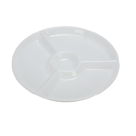 Yanco RM-821 Rome Compartment Plate 12-1/4" Dia. X 1"H 4-compartments