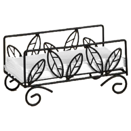 American Metalcraft NDSL59 Ironworks™ Napkin Basket 8-3/4" X 5" X 4-1/2"H Leaf Design