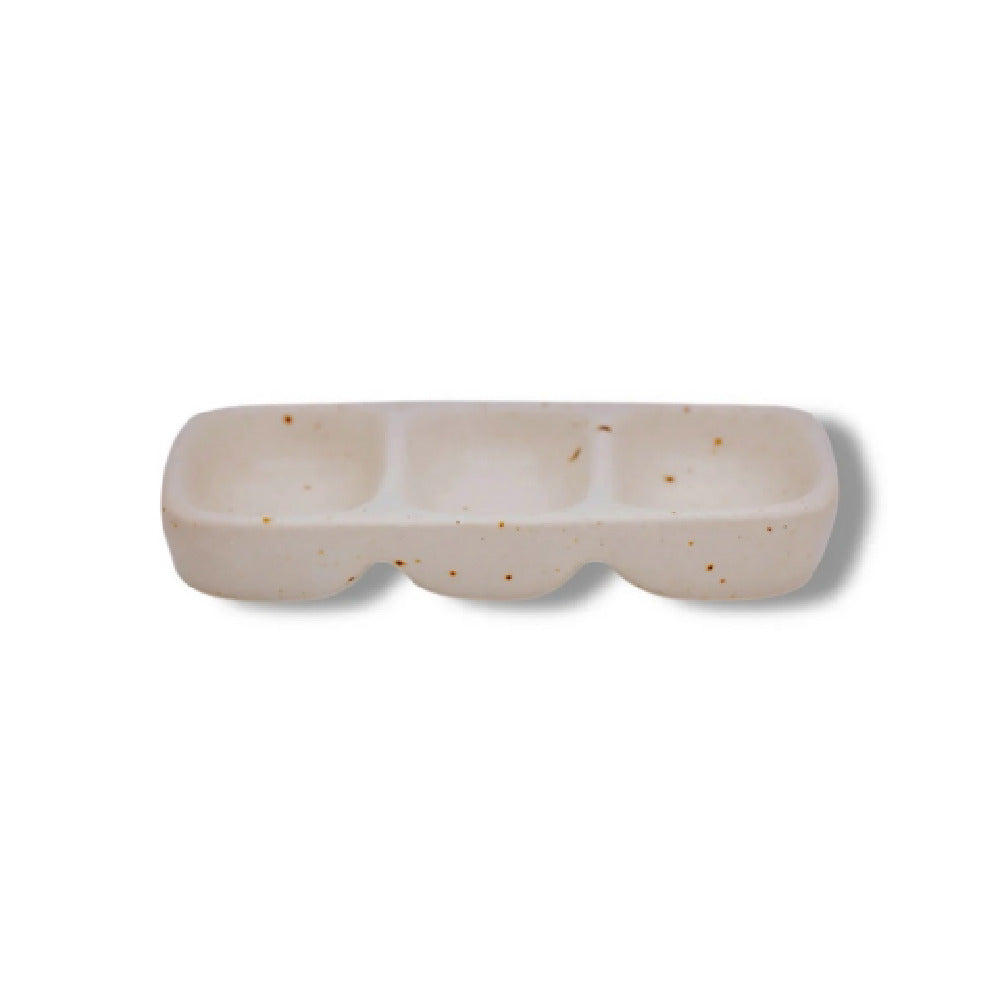 By The Earth Living SA069 Side Tray 5.5" X 3" 3 Portion