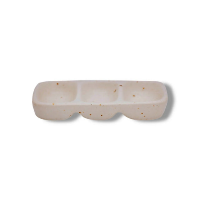 By The Earth Living SA069 Side Tray 5.5" X 3" 3 Portion