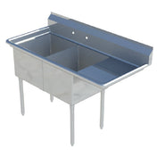 Sapphire Manufacturing SMS-2-1818R Sink 2-compartment 56-3/5"W X 23-1/2"D X 44-1/4"H Overall Size