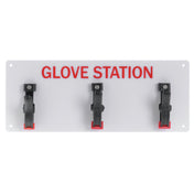 Hubert 49402 - Glove Station Organizer, 3-clip, Wall-mount