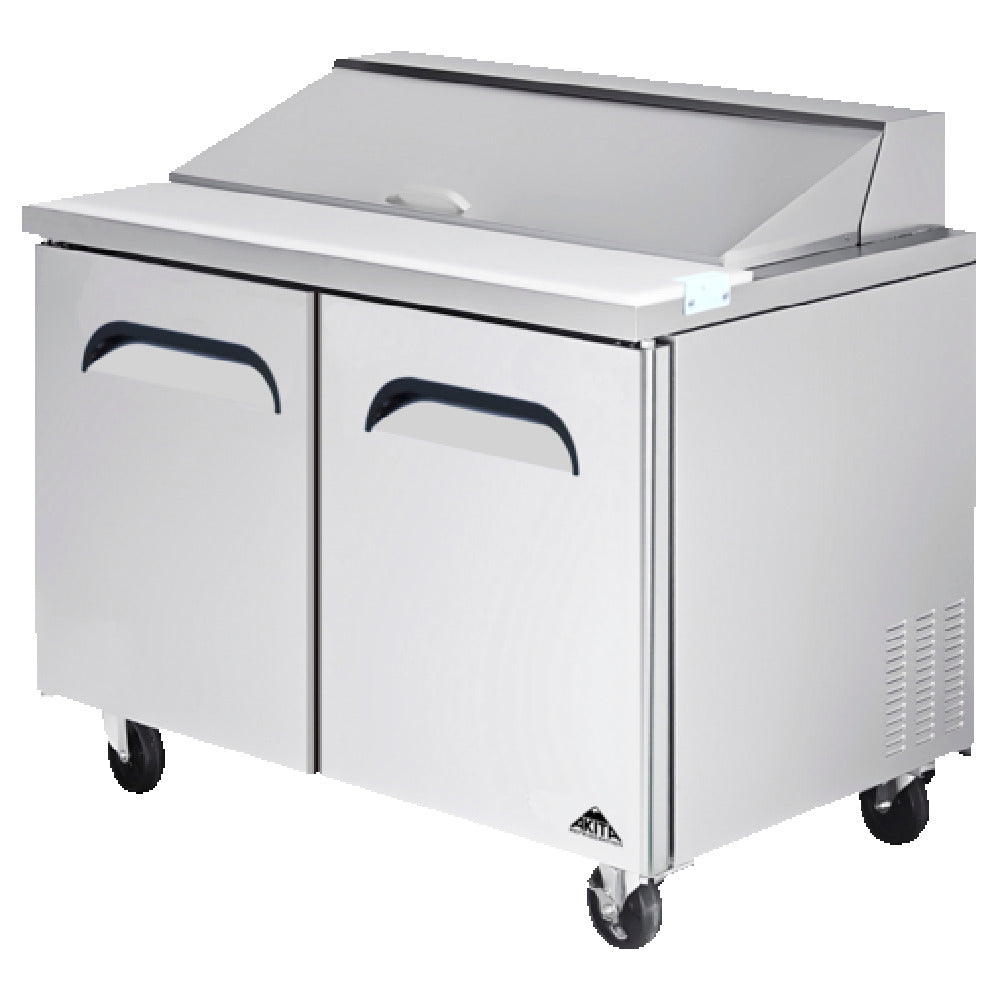 Akita AST-36-15 Mega Top Salad / Sandwich Prep Table Two-section