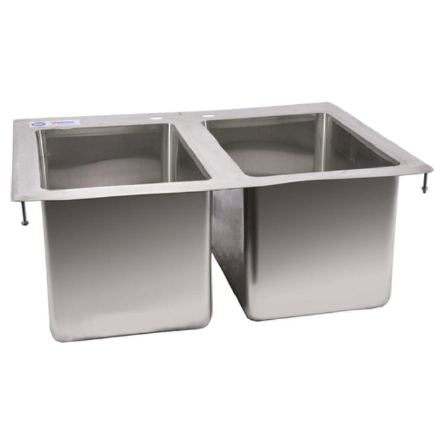 Omcan 39782 (39782) Drop-In Sink Two Compartment 10" Wide X 14" Front-to-back X 10" Deep Compartments