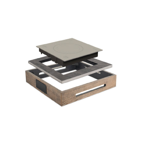 FOH BTR047NAM18 Smart Buffet Ware® Eco System Warm StellarVolt™ 14" Flush Mount Induction Box Set 110v Grey